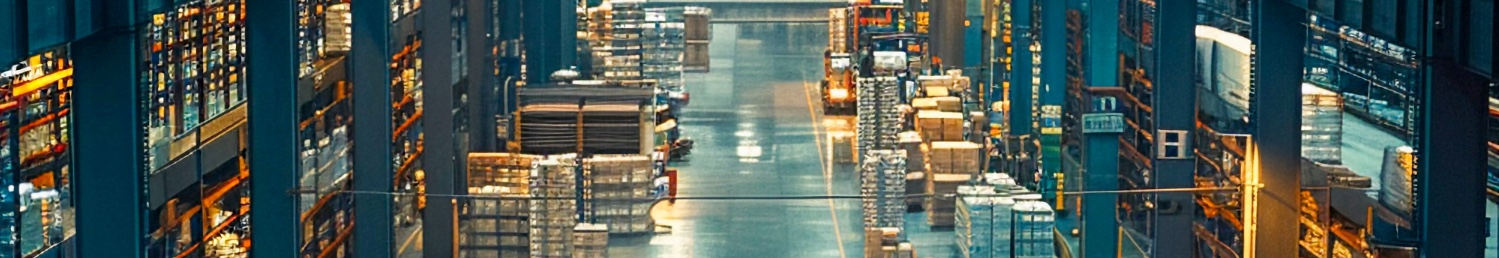 2151468810 Warehouse Perspectives, Modern Logistics, Dusk