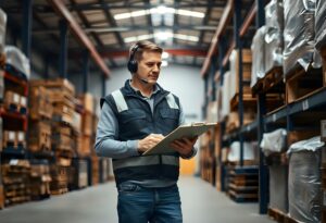 pikaso_edit_Candid-image-photography-natural-textures-highly-r A man wearing a headset in a warehouse.