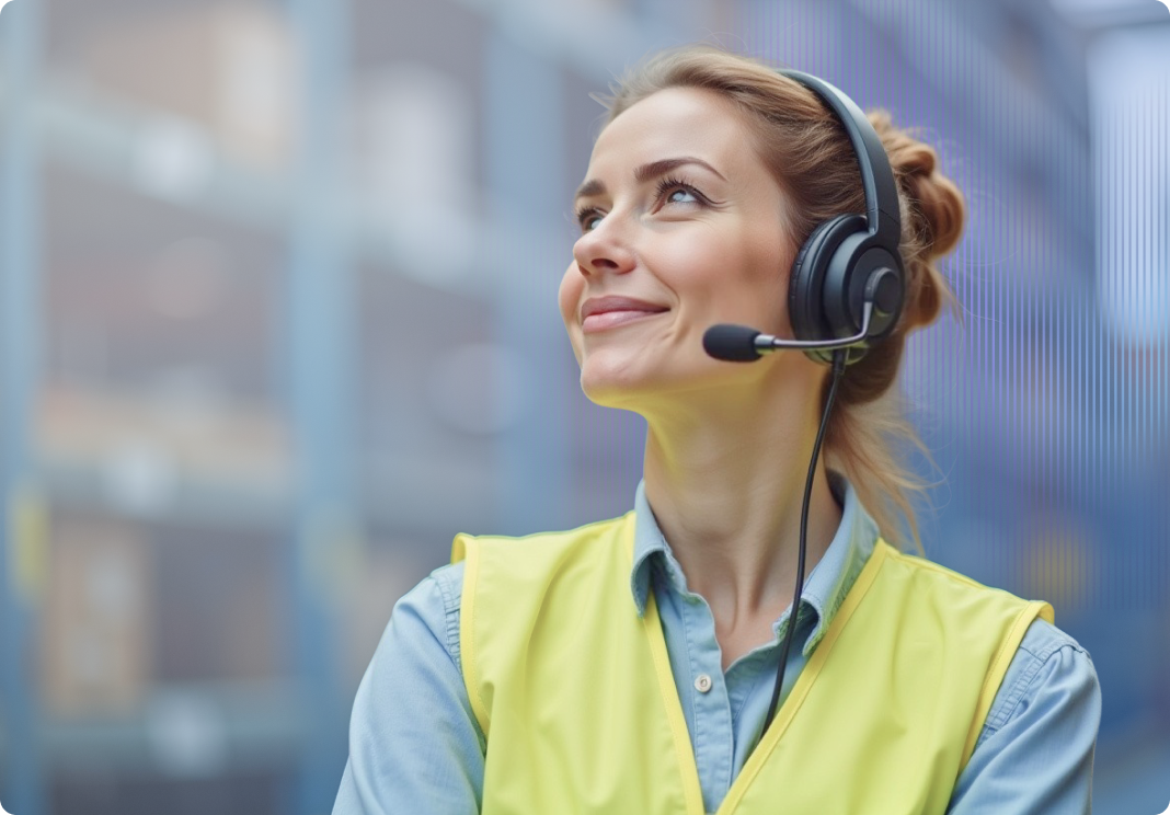 logistics voice picking woman